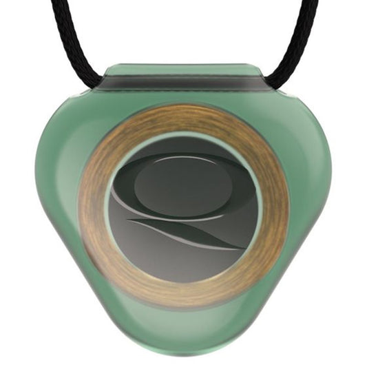 Green Q link Pendant Translucent Jade