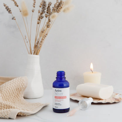 Active Silver Super Serum open with dropper
