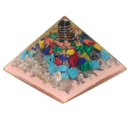 Ancient Wisdom Orgonite Pyramid with Tree & Earth Base (70mm)