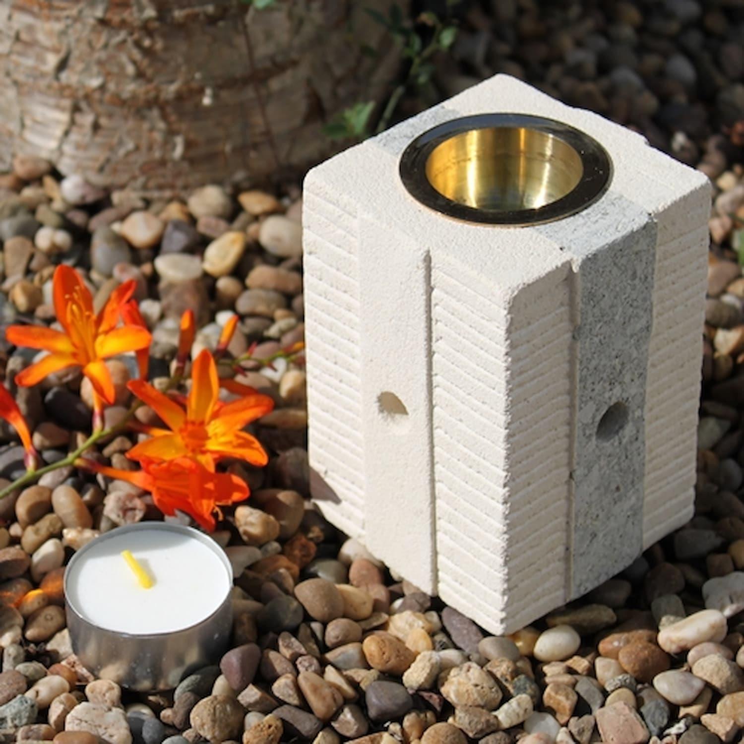 Ancient Wisdom Sandstone Oil burner  and tea light