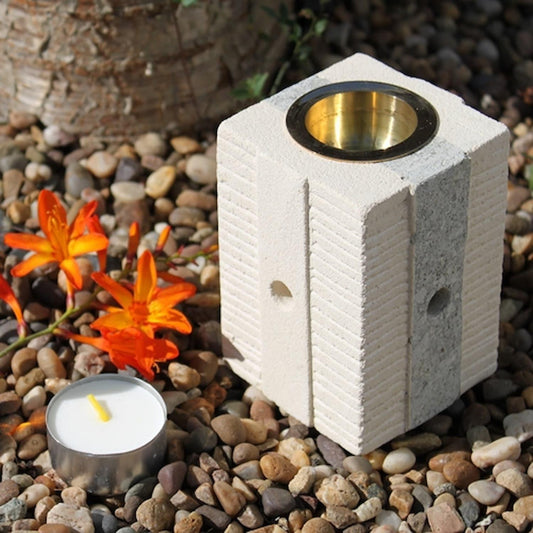 Ancient Wisdom Sandstone Oil burner  and tea light