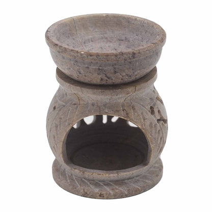 Small Soapstone Elephant Oil Burner 8cm