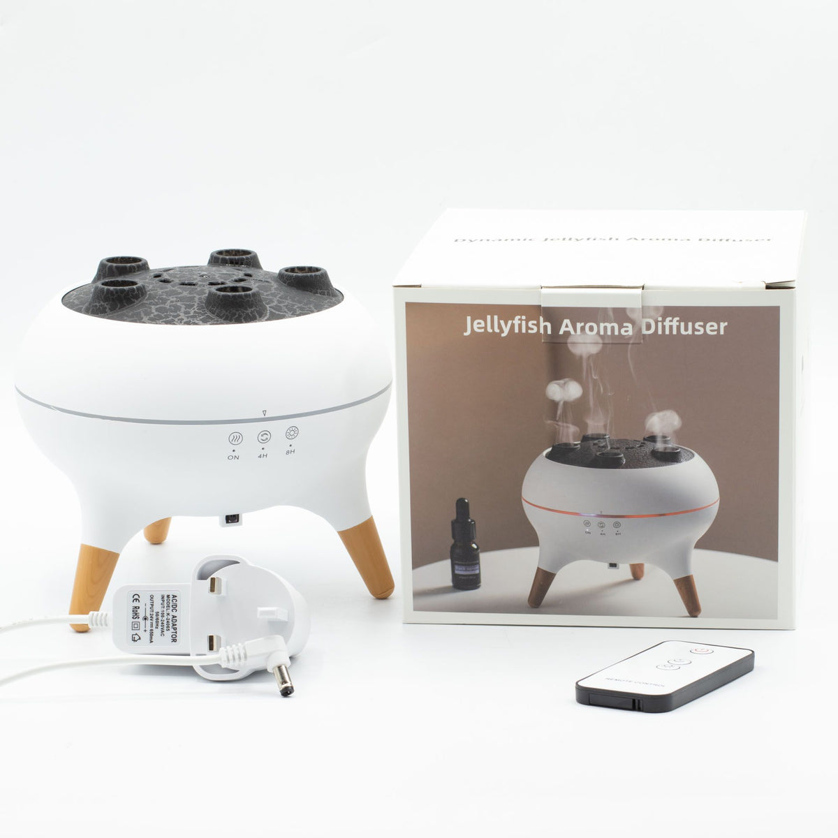 Jellyfish Puff Effect Aroma Diffuser with accessories and box