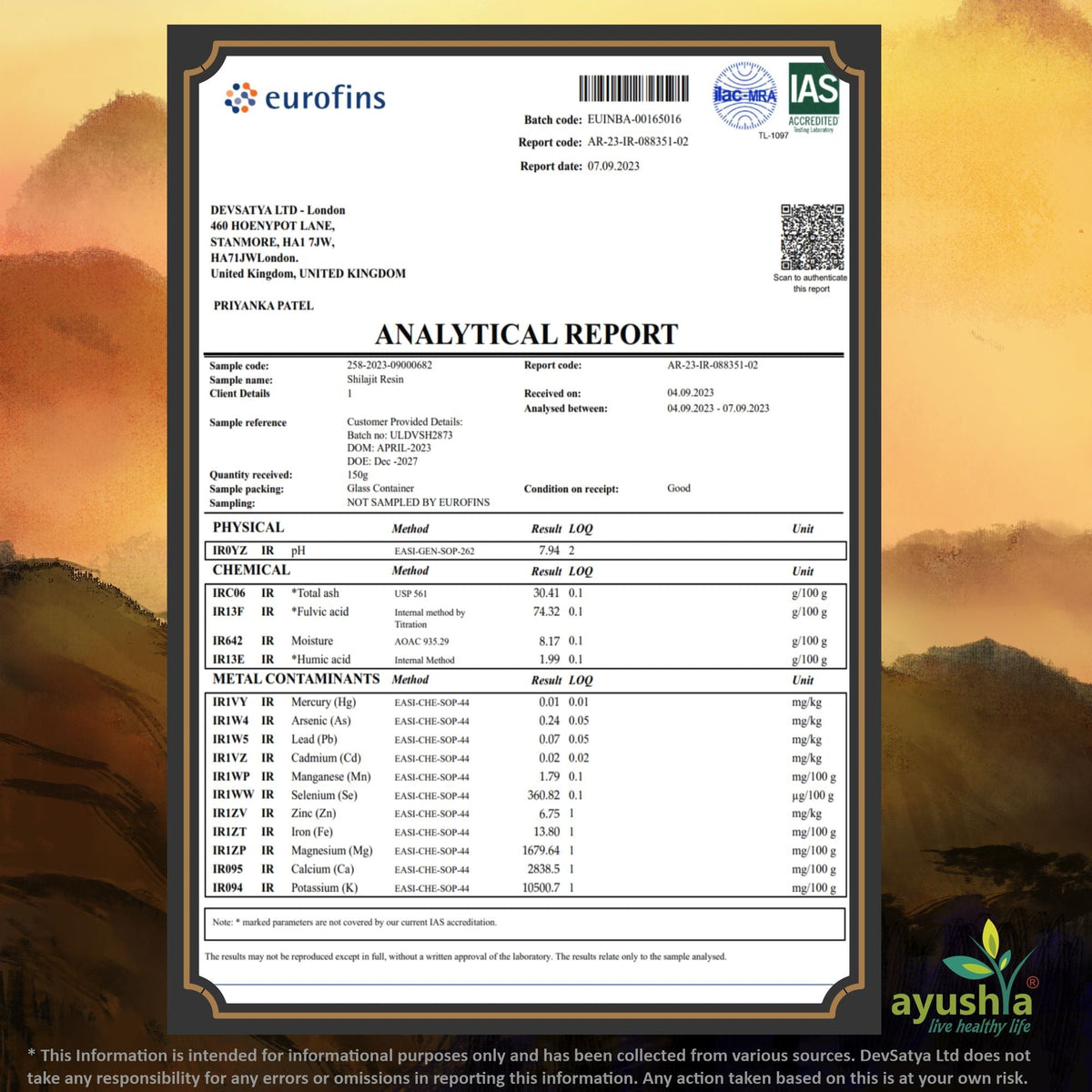 Black Gold analytical report