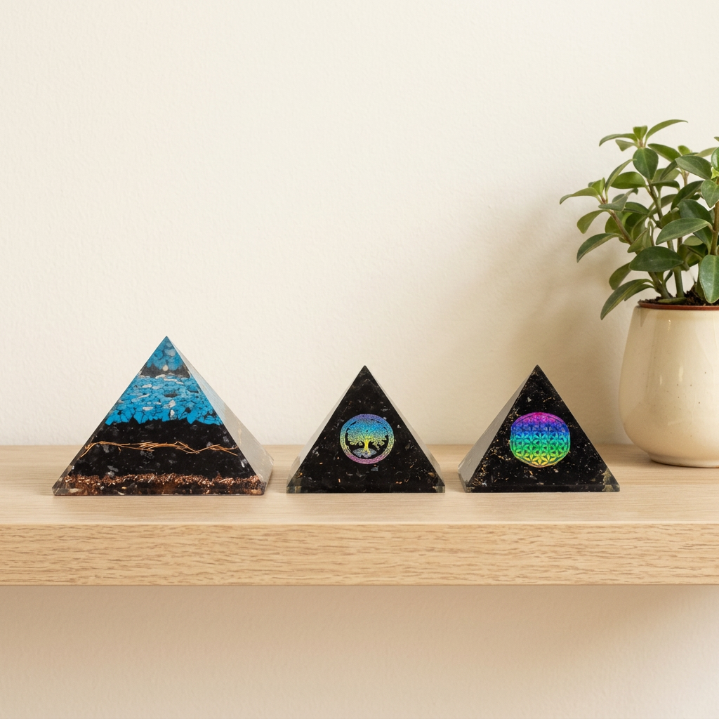 Black tourmaline Orgonite pyramid bundle 