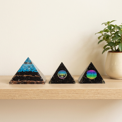 Black tourmaline Orgonite pyramid bundle 