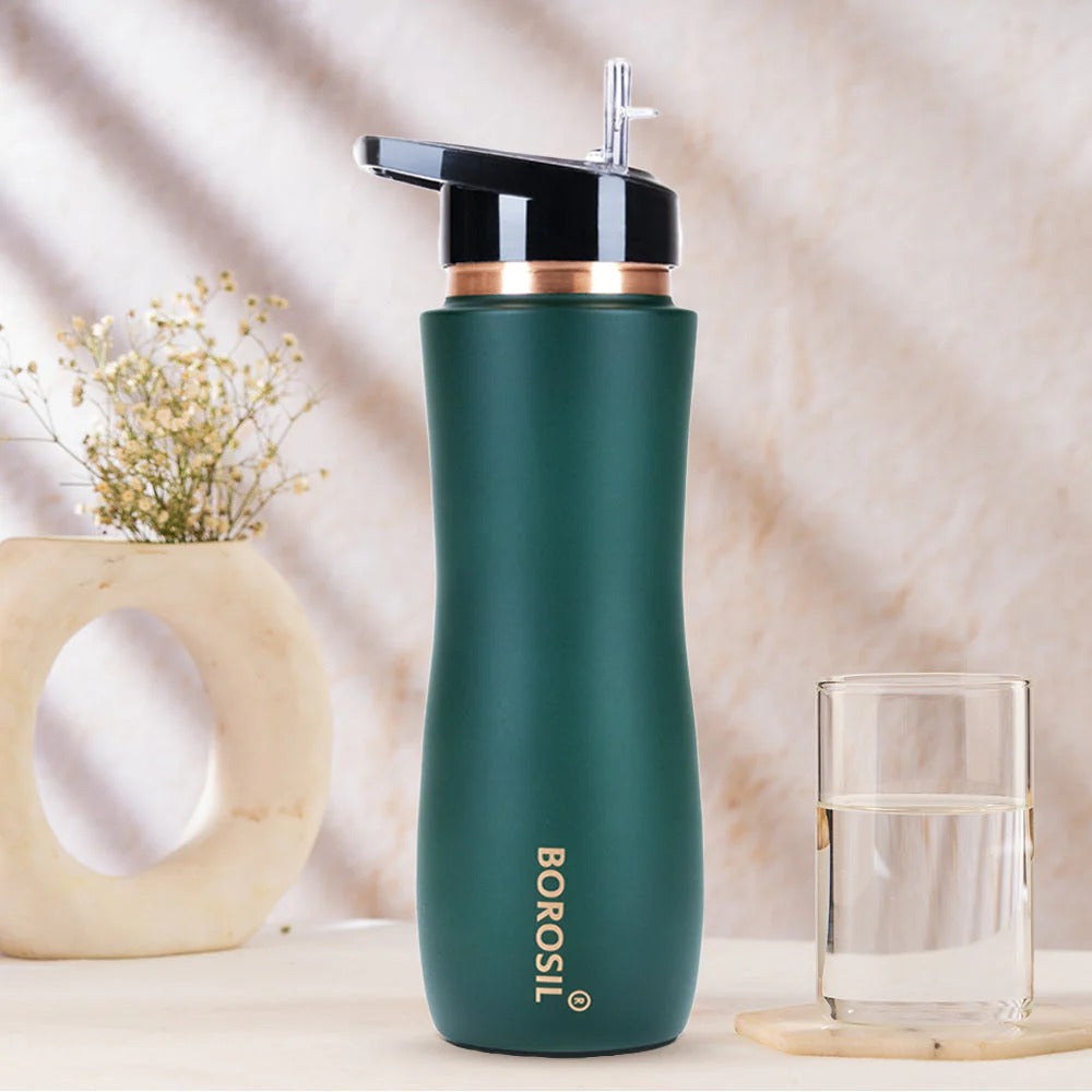 Borosil sipper copper water bottle 750ml