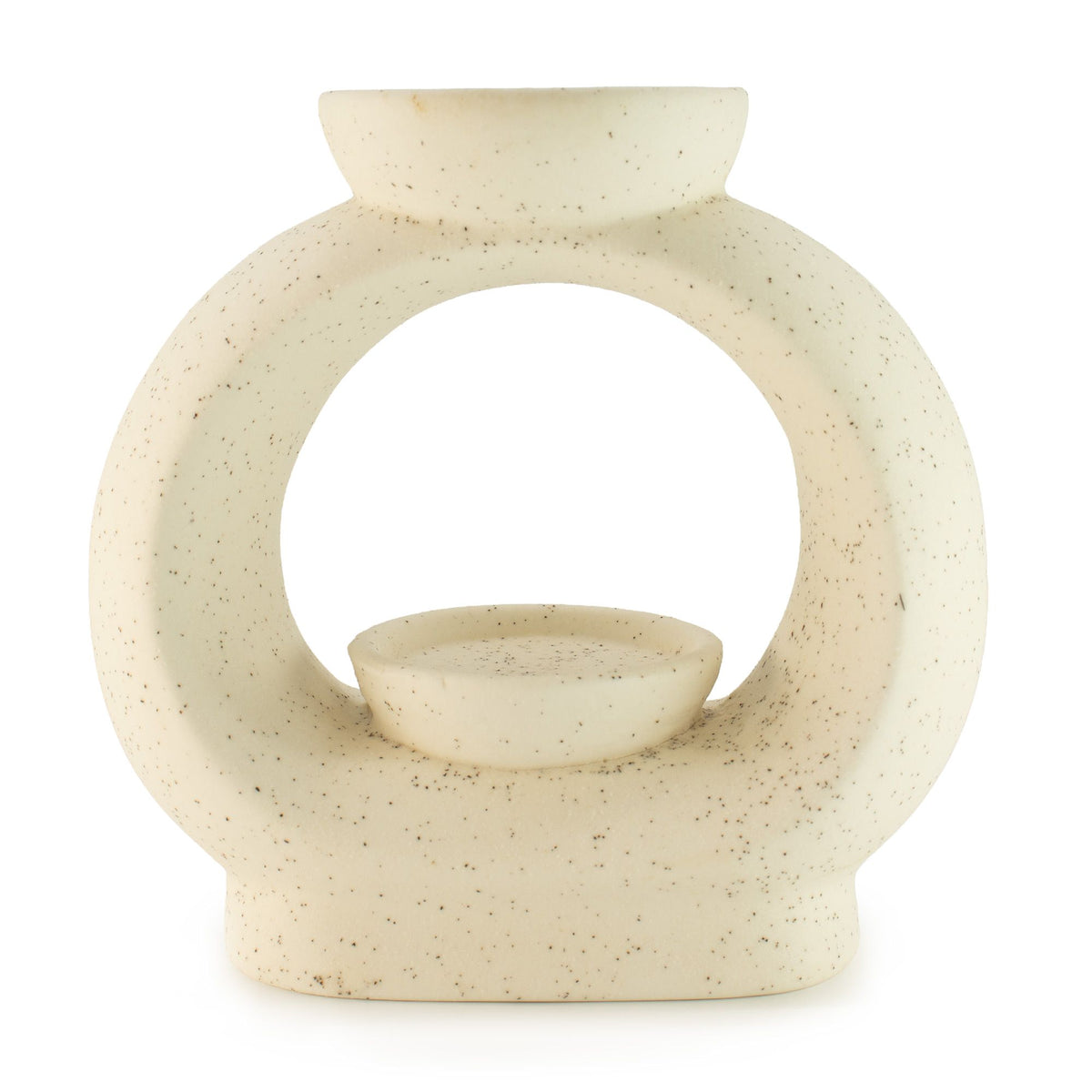 Ceramic Zen Oil Burner in off white