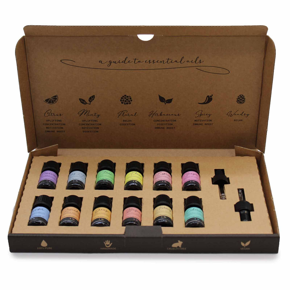 autumn set of essential oils