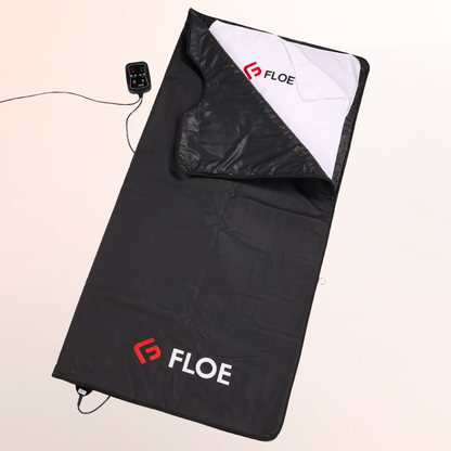 The floe waffle towel inserted in the floe sauna blanket