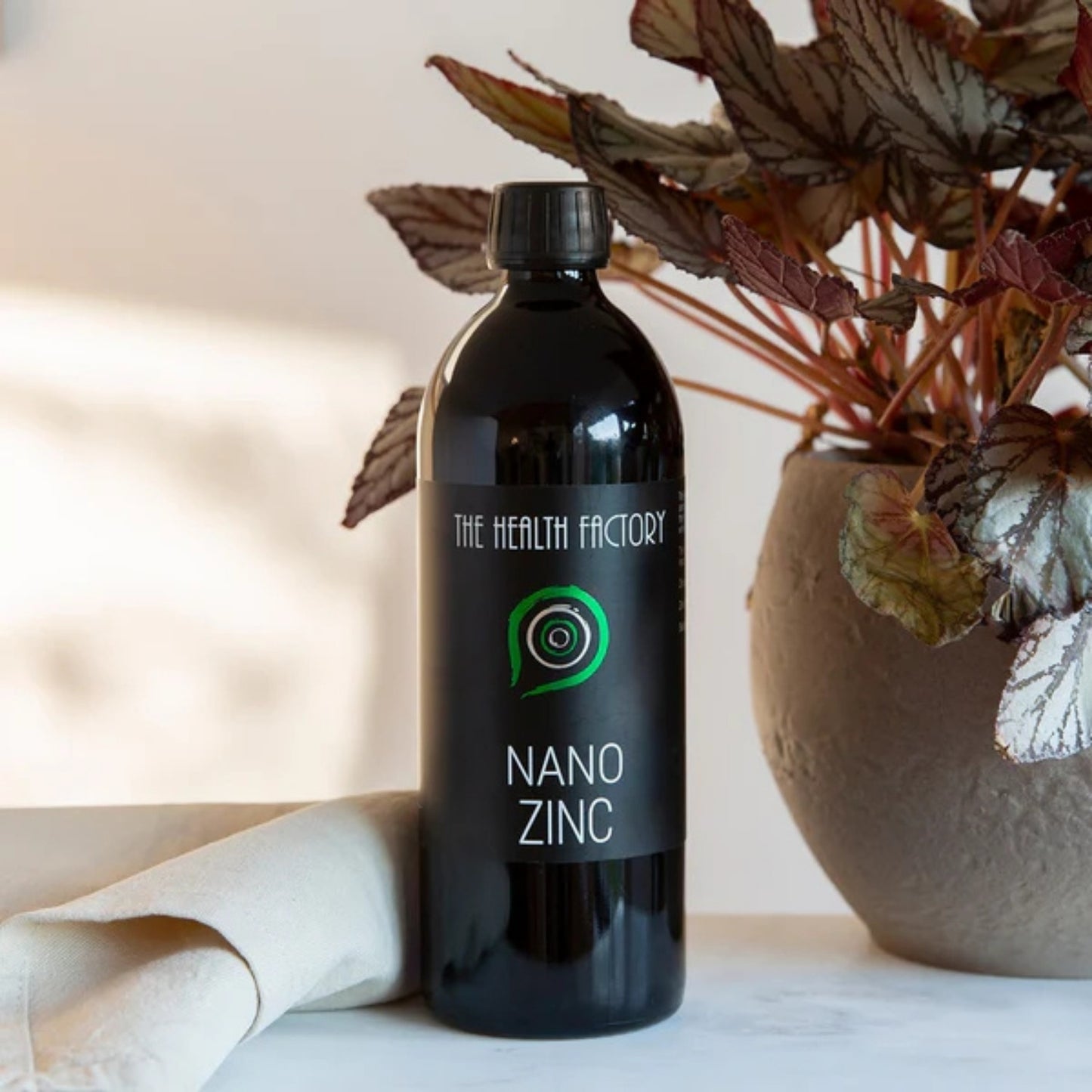 Health factory Nano Zinc on table