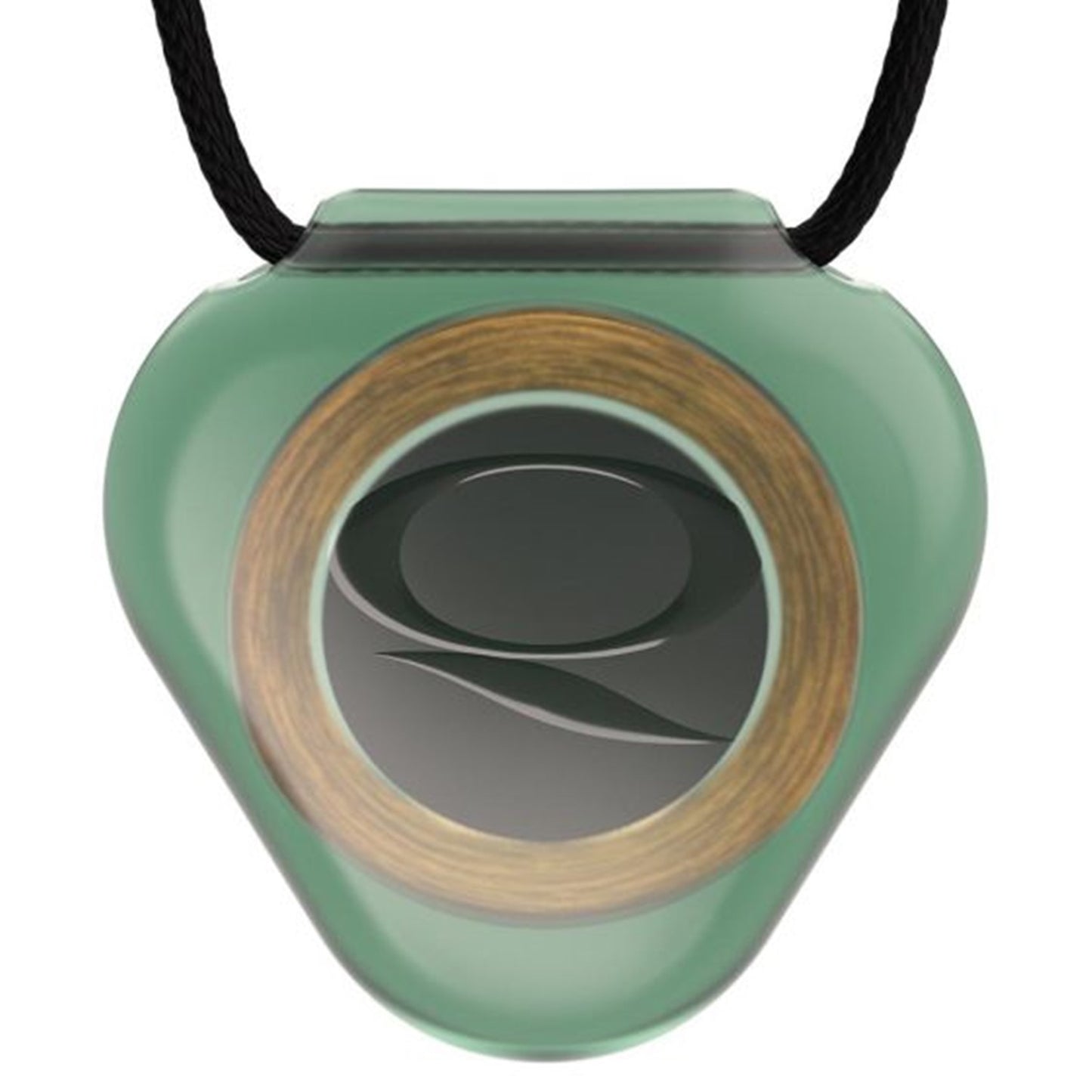 Green Q link Pendant Translucent Jade