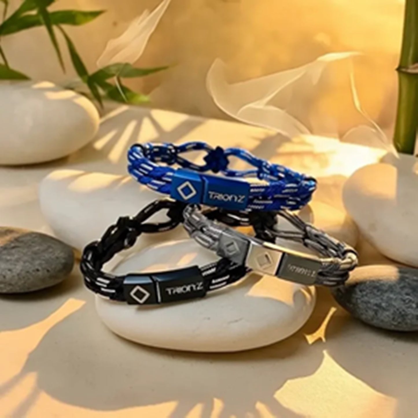 Trion:Z Icon Loop magnetic bracelets on stones