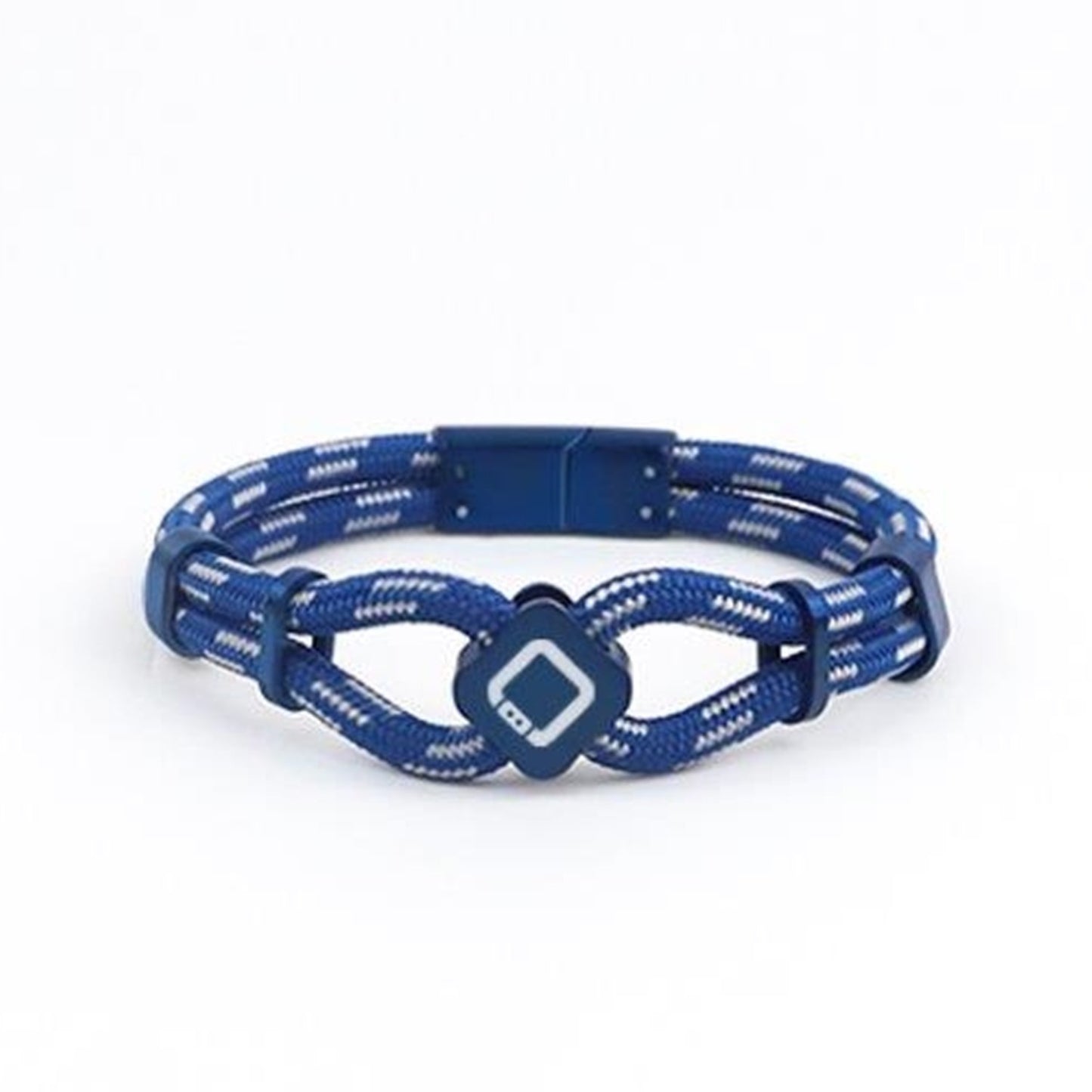 Trion:Z Icon Loop magnetic bracelet navy and silver