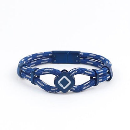 Trion:Z Icon Loop magnetic bracelet navy and silver