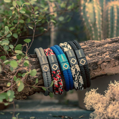 Trion:Z Zen Loop Duo magnetic bracelets on tree