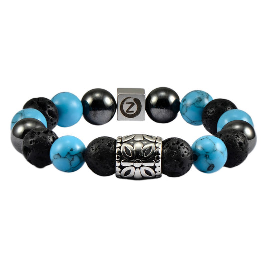 Zen:Z Premium Chi Lava Turquoise Magnetic Bracelet