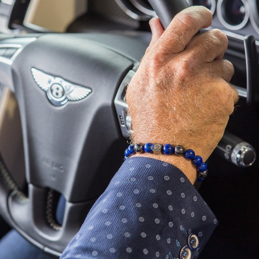 Driving a Bentley with a Zen-Z Karma Lapis Lazuli magnetic bracelet