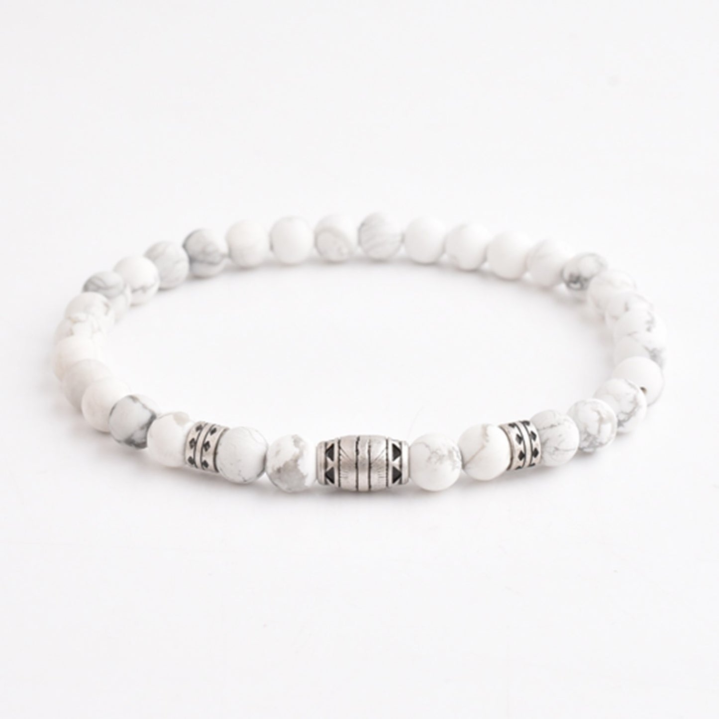 Zen-Z Stacker Magnetic Bracelet Howlite Stone
