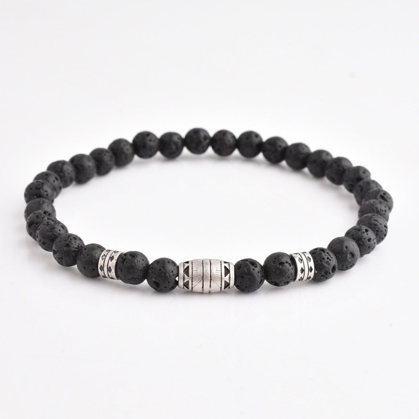 Zen-Z Stacker Magnetic Bracelet Lava Stone