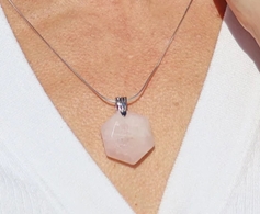 Harmonywear rose quartz emf pendant